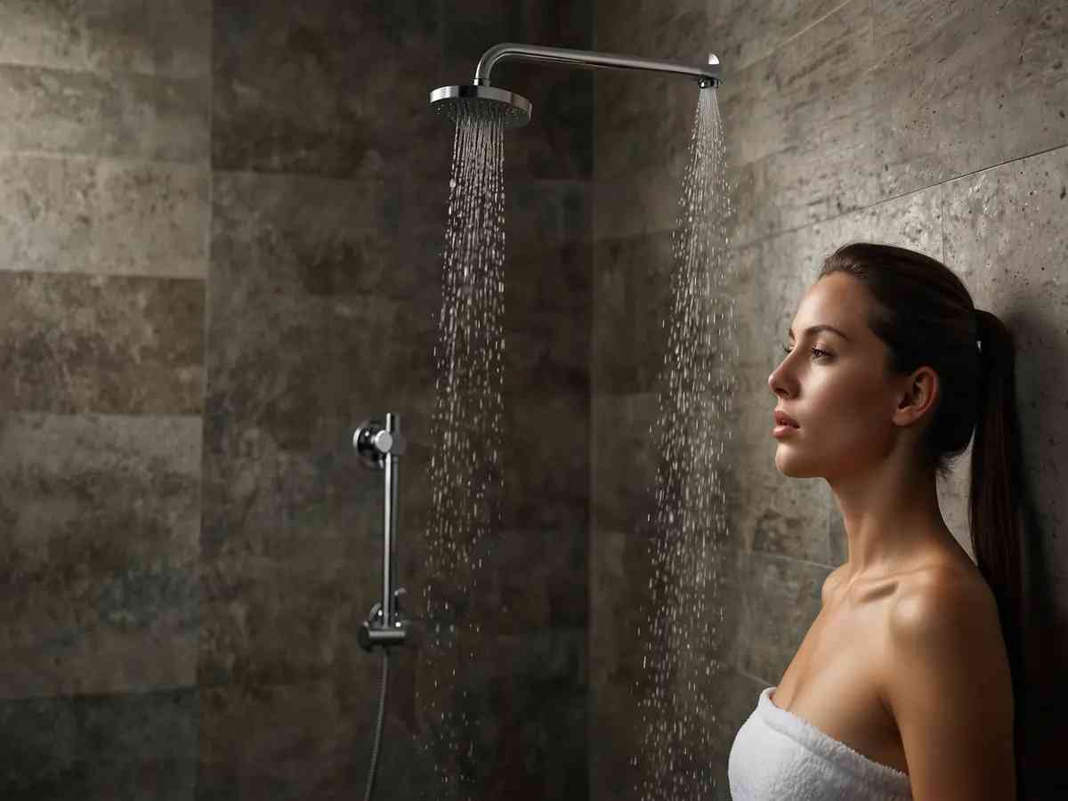 femme sous la douche